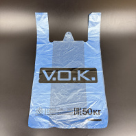 Пакет майка ПНД 30+15х55 (25) VOK СИНЯЯ 100шт 