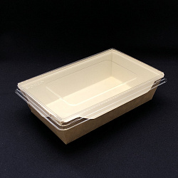 Упаковка ECO OPSALAD- 800 БЕЛЫЙ салатник + КРЫШКА прозр. ...