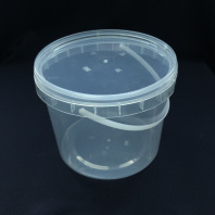 Ведро круглое 3,0л прозрачное с РУЧКОЙ + КРЫШКА D=192мм, H=146мм Луч 