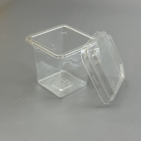 Контейнер для ДЕСЕРТОВ ПР-СТ-80х80/ 75-прозр. + КРЫШКА ПР-СТ-80-прозр. 60шт(!) V=220мл 