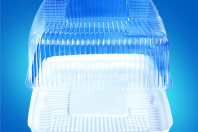 Тортница ПР-Т-240 крышка (прозр.) + дно (белое) (внеш. 316х316х125) 