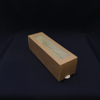 Упаковка ECO MB- 6 КРАФТ с окном 50шт (для 6шт макарони) 180х55х55 (2 ЧАСТИ) 