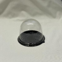 Контейнер одноразовый для ДЕСЕРТОВ ПР-Т-85 дно-ЧЁРНОЕ + КРЫШКА 65шт (внеш. D=110, H=80)