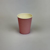 Стакан бумажный 250(296)мл РОЗОВЫЙ (пудра) 50шт D=80, d=55, H=92мм 