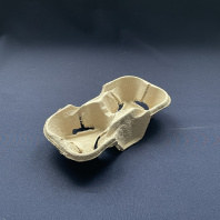 Держатель для 2-х стаканов картон СЕРЫЙ 193х108х42 (выписывать по 150шт!!!) СОЭМЗ 