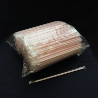 Трубочка в плёночнойй индивидуальной упаковке 7х240мм УП=600шт ПРЯМАЯ полосатая