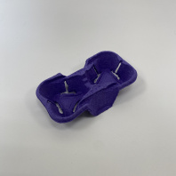 Держатель для 2-х стаканов картон ФИОЛЕТОВЫЙ 1шт 193х108х42 СОЭМЗ 