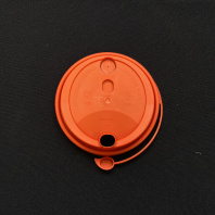 Крышка ПП 90мм с ЗАГЛУШКОЙ 50шт КРАСНАЯ ОптиКом 