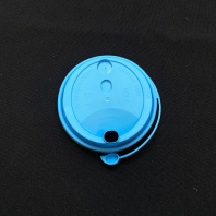 Крышка ПП 90мм с ЗАГЛУШКОЙ 50шт ГОЛУБАЯ ОптиКом 