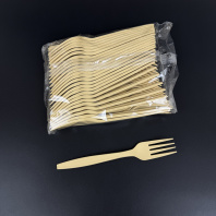 Вилка БиоЭко (кукурузный крахмал 63%) УП=50шт БЕЖЕВАЯ 180мм ВЗЛП Арт.4042БЕЖ/4032КРФ 