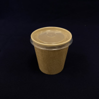 Супница бум КРАФТ + КРЫШКА прозр. 520мл 25шт D=102/75, H=104 OneBowl UP 1ЕА 