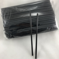 Трубочки  8х210мм УП=250шт ПРЯМЫЕ ЧЁРНЫЕ 