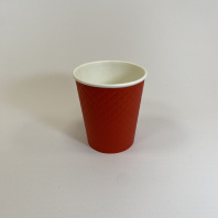 Стакан бумажный 2сл 250мл для горячего УП=25шт d=80мм Waffle Red ФОРМАЦИЯ Арт.5767 