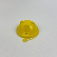 Крышка-КУПОЛ "УШКИ" 90мм ЖЁЛТАЯ 45шт СМАРТПЛАСТ 