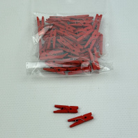 Прищепки деревянные декоративные КРАСНЫЕ 25мм УП=50шт AVIORA Арт.491-063 