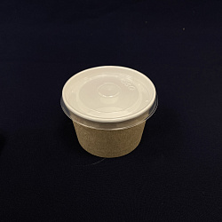 Супница бум КРАФТ + КРЫШКА прозр. 300мл 30шт(!!!) D=100, ...