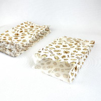 Пакет бумажный V-дно БЕЛЫЙ 350х200х90 100шт ВЛАГОПРОЧНЫЙ печать "Выпечка" 