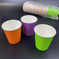 Стакан бумажный 2сл 250мл для горячего УП=25шт d=80мм Waffle Color (3цвет) ФОРМАЦИЯ Арт.5769 