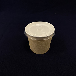 Супница бум КРАФТ + КРЫШКА прозр. 400мл 30шт(!!!) D=100, ...