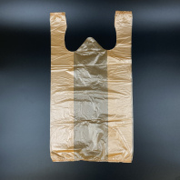 Пакет майка ПНД 25+12х45 (10) ОРАНЖЕВАЯ 100шт 