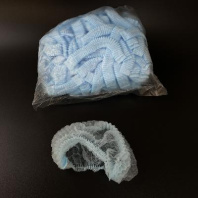 Шапочка одноразовая Шарлотта УП=100шт ГОЛУБАЯ (одинарная резинка, плотность 12гр/м2) 