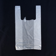 Пакет майка ПНД 28+14х50 (14) БЕЛАЯ 100шт Иж 