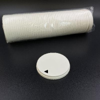 Крышка БИО (КАРТОН) 90мм с отверстием 50шт БЕЛАЯ 