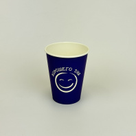 Стакан 350(410)мл бумажный ХОРОШЕГО ДНЯ (фиолетовый) 50шт D=90, d=60, H=110мм GOOD 