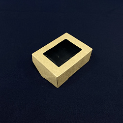 Упаковка OneBox- 350 ЧЁРНЫЙ ланч-бокс с окном 25шт 100х80...