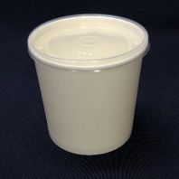 Супница бумажная БЕЛАЯ + КРЫШКА прозрачная 700мл 35шт D=115, d=90, H=110 OSQ Round Bowl