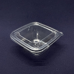 Контейнер КУБИК ПЭТ С-12/12 375мл прозрачный 50шт + КРЫШК...