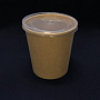 Упаковка ECO SOUP-ECONOM-16C КРАФТ супница + КРЫШКА прозр. 445мл 25шт D=97, H=100 