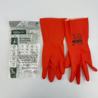 Перчатки латексные ЗАЩИТНЫЕ "L" 1пара/64гр КРАСНЫЕ ADM Арт.222KHSC/333KHSC 