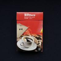 Фильтр для кофеварок с колбой УП=80шт коричневый на 10-12 чашек Filtero №4 