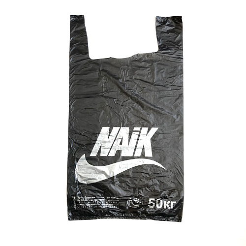 Пакет майка ПНД 30+15х55 (30) NAIK чёрная 100шт 
