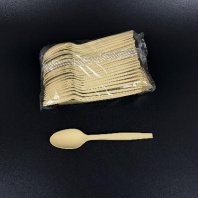 Ложка столовая БиоЭко (кукурузный крахмал 6Ложка столовая БиоЭко (кукурузный крахмал 63%) УП=50шт БЕЖЕВАЯ 170мм 3%) УП=50шт БЕЖЕВАЯ 170мм 