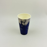 Стакан НГ 400(470)мл бумажный НОВОГОДНИЙ 50шт D=90, d=53, H=136мм ПБФ Арт.103 