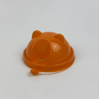 Крышка-КУПОЛ "УШКИ" 90мм ОРАНЖЕВАЯ 45шт СМАРТПЛАСТ 