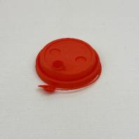 Крышка ПП 80мм с ЗАГЛУШКОЙ 50шт КРАСНАЯ 