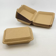 Ланч-бокс БИО (картон) КРАФТ 1000мл 20шт 160х200х60мм 