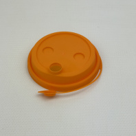 Крышка ПП 90мм с ЗАГЛУШКОЙ 50шт ОРАНЖЕВАЯ СМАРТПЛАСТ 