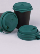 Крышка ПП 80мм с ЗАГЛУШКОЙ 50шт ТЁМНО-ЗЕЛЁНАЯ ОптиКом 