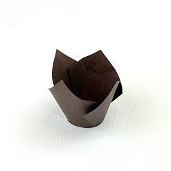 Форма бумажная Тюльпан h=150, d=50 КОРИЧНЕВАЯ 200шт 