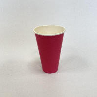 Стакан бумажный 400(470)мл МАЛИНОВЫЙ 50шт D=90, d=53, H=136мм ПБФ