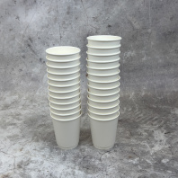 Стакан бумажный 2сл 250(296)мл БЕЛЫЙ 25шт D=80, d=55, H=92мм GOOD 