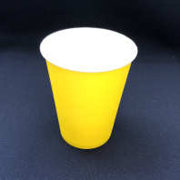 Стакан 350(400)мл бумажный ЖЁЛТЫЙ 50шт D=90, d=59, H=112мм ПБФ Арт.18612 