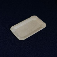 Тарелка картон 11х17 ламинир. КРАФТ 100шт "МОЛОКО" 