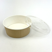 Салатник бум КРАФТ/белый 1300мл (V=1120мл) 35шт D=185, d=160, H=70 OSQ Round Bowl 