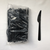 Нож ПРЕМИУМ чёрный УП=50шт 18см ЭЛПИ 