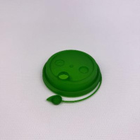 Крышка ПП 90мм с ЗАГЛУШКОЙ 50шт ЗЕЛЁНАЯ